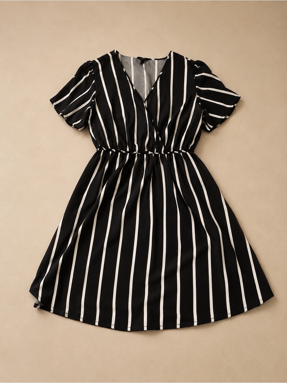 Black and White Striped Women’s Dress
